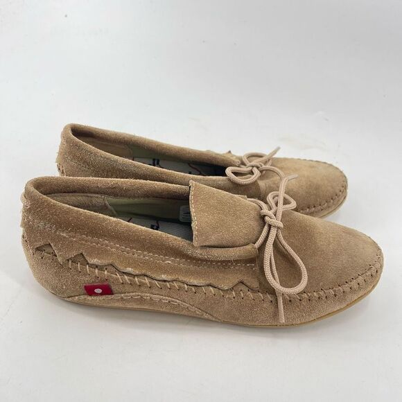Oliberte Womens Loafer Shoes Suede Lace Up Suede Brown Size 37 - Picture 7 of 14